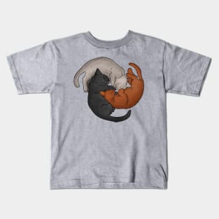 Three Sleeping Cats Kids T-Shirt